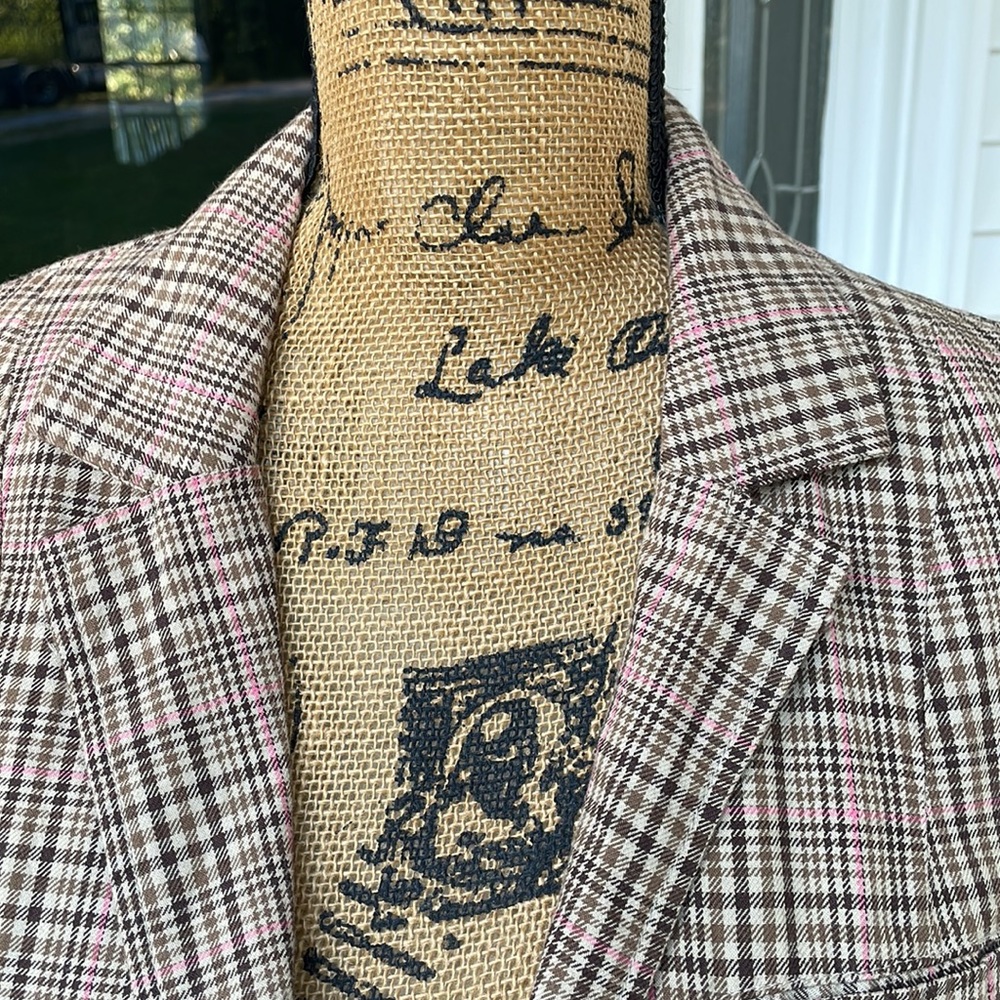 Roxy Plaid Suit Jacket Size Medium. - image 2